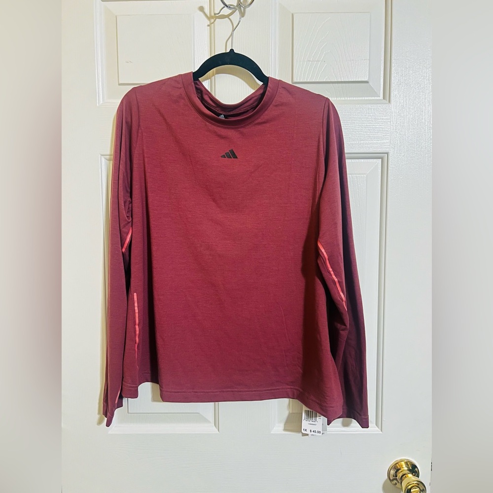 ADIDAS AUTHENTIC BALANCE YOGA LONG
SLEEVE TEE (PLUS SIZE: 1X) | NWT | HZ6323